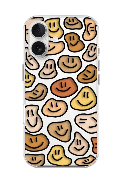 İphone 16 Uyumlu Şeffaf Kılıf Şeffaf Wallpaper 8 Tasarımlı