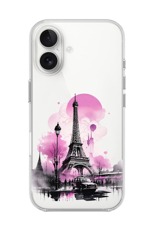 İphone 16 Uyumlu Şeffaf Kılıf Paris 1 Tasarımlı