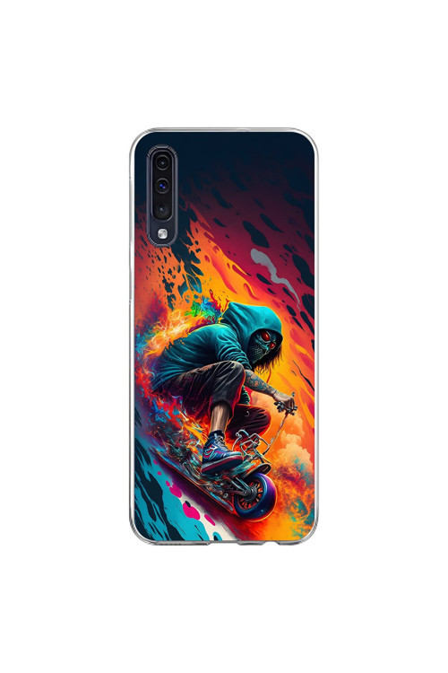 Samsung Galaxy A70 Uyumlu Şeffaf Kılıf Aesthetic 5 Tasarımlı