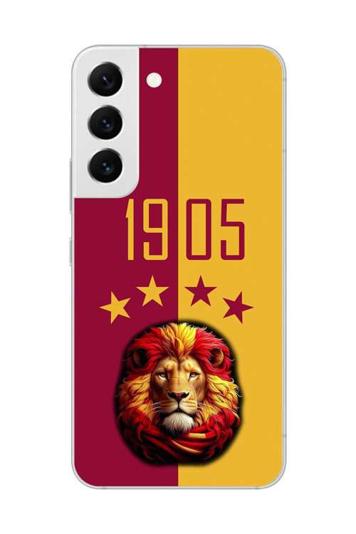 Samsung Galaxy S22 Uyumlu Şeffaf Kılıf Şeffaf 1905 Aslan Tasarımlı