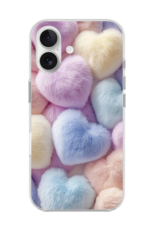 İphone 16 Uyumlu Şeffaf Kılıf Peluş Tasarımlı