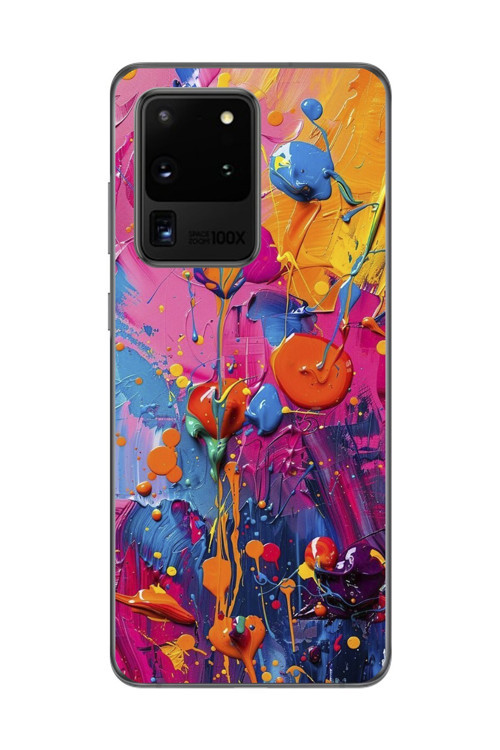 Samsung Galaxy S20 Ultra Uyumlu Şeffaf Kılıf Graffiti 3 Tasarımlı