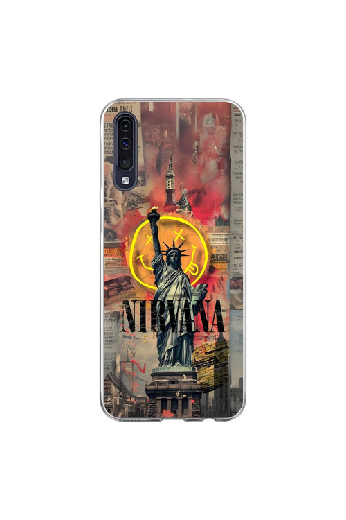 Samsung Galaxy A70 Uyumlu Şeffaf Kılıf Aesthetic 3 Tasarımlı