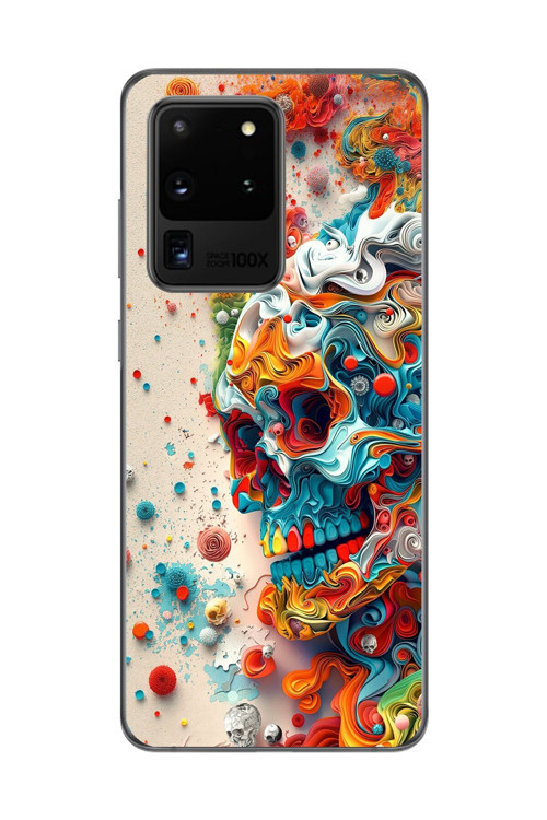 Samsung Galaxy S20 Ultra Uyumlu Şeffaf Kılıf Graffiti 5 Tasarımlı