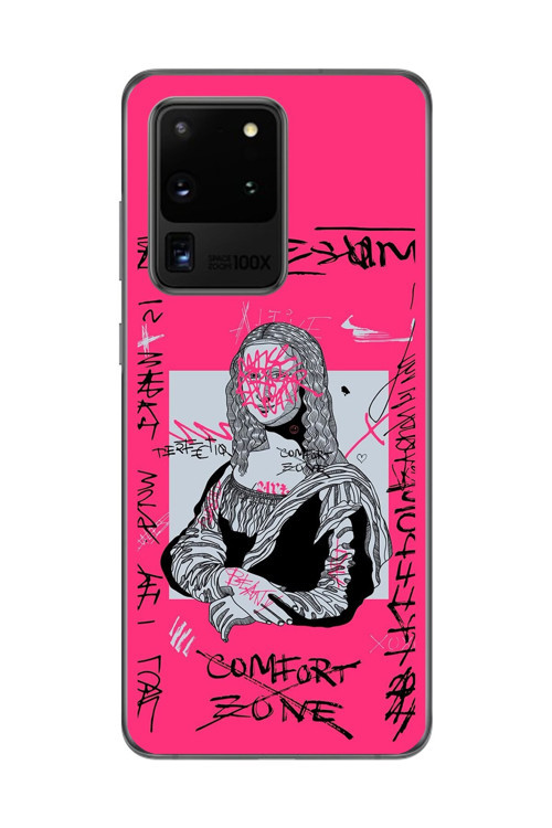 Samsung Galaxy S20 Ultra Uyumlu Şeffaf Kılıf Graffiti 1 Tasarımlı