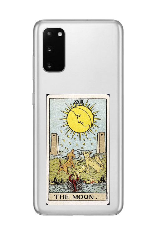 Samsung Galaxy S20+ Uyumlu Şeffaf Kılıf The Moon Tasarımlı