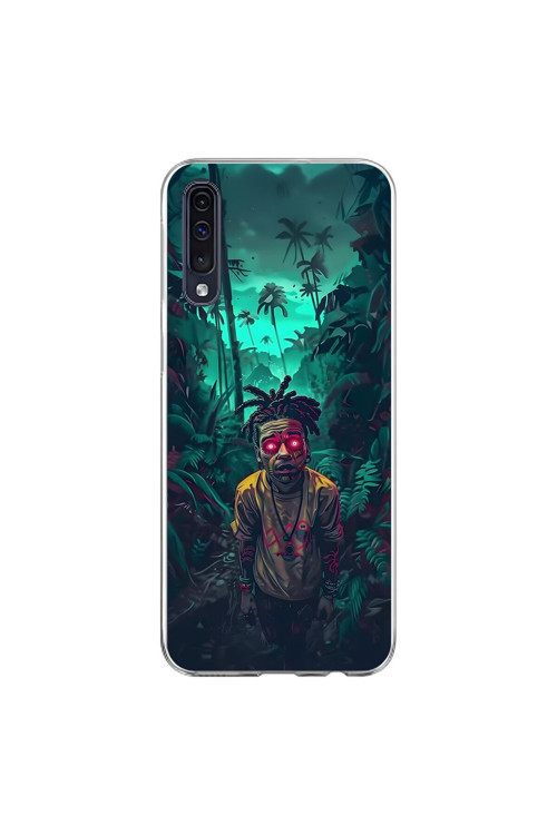Samsung Galaxy A70 Uyumlu Şeffaf Kılıf Aesthetic 7 Tasarımlı