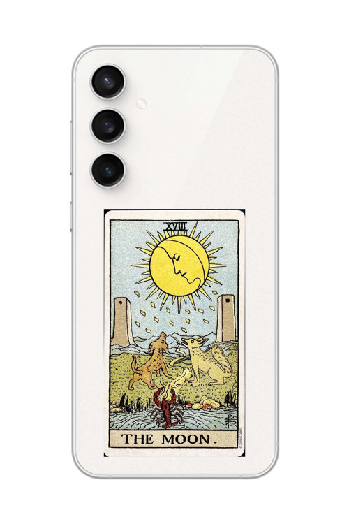 Samsung Galaxy S23 Fe Uyumlu Şeffaf Kılıf The Moon Tasarımlı