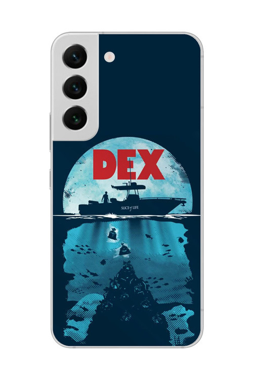 Samsung Galaxy S22+ Uyumlu Şeffaf Kılıf Dexter Tasarımlı