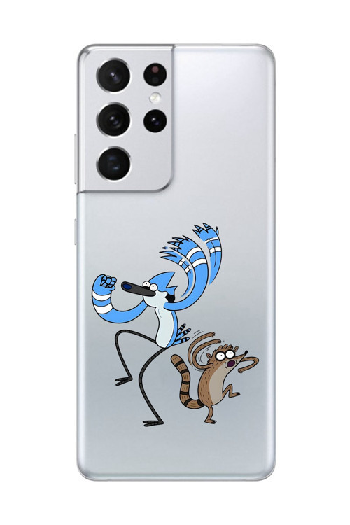 Galaxy S21 Ultra Uyumlu Şeffaf Kılıf Cartoon Sürekli Dizi 13 Tasarımlı