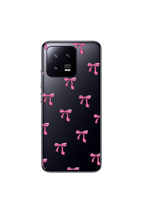 Xiaomi Mi 13 Uyumlu Şeffaf Kılıf Kurdele 3 Tasarımlı