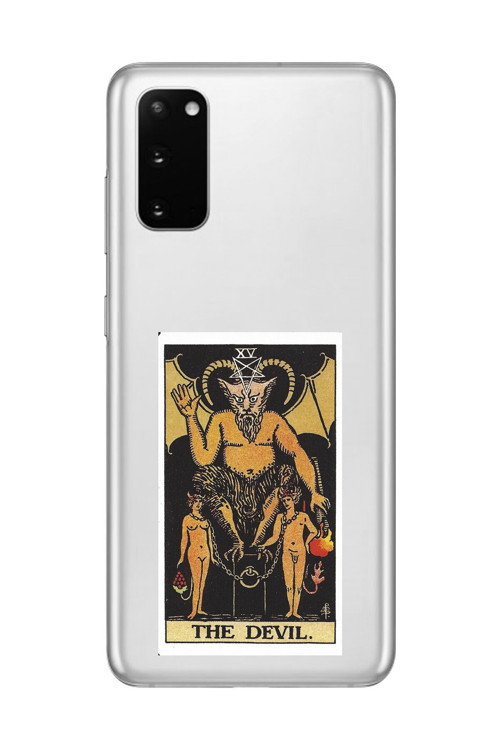 Samsung Galaxy S20+ Uyumlu Şeffaf Kılıf The Devil Tasarımlı