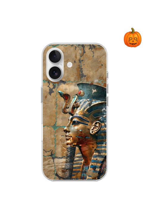 İphone 16 Plus Uyumlu Şeffaf Kılıf Antik Mısır 6 Tasarımlı