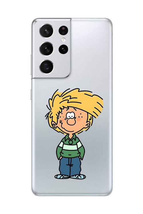 Samsung Galaxy S21 Ultra Uyumlu Şeffaf Kılıf Cartoon Cedric 2 Tasarımlı
