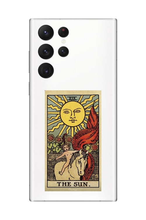 Samsung Galaxy S22 Ultra Uyumlu Şeffaf Kılıf The Sun Tasarımlı