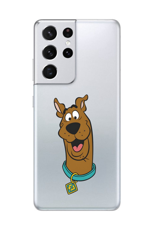 Galaxy S21 Ultra Uyumlu Şeffaf Kılıf Cartoon Scooby Doo 14 Tasarımlı