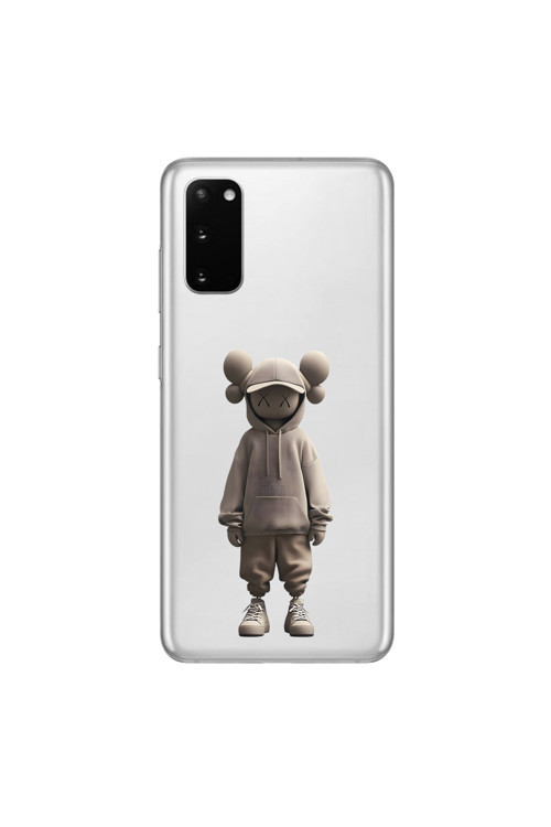 Samsung Galaxy S20 Uyumlu Şeffaf Kılıf No Face 3 Tasarımlı