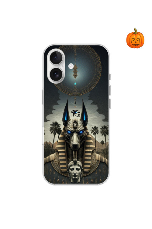 İphone 16 Plus Uyumlu Şeffaf Kılıf Antik Mısır 5 Tasarımlı