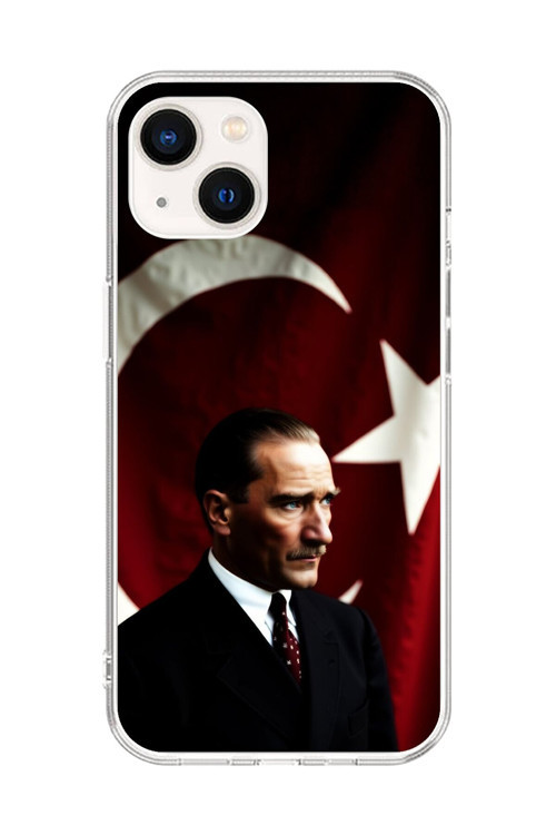 İphone 13 Uyumlu Şeffaf Kılıf Atatürk 4 Tasarımlı