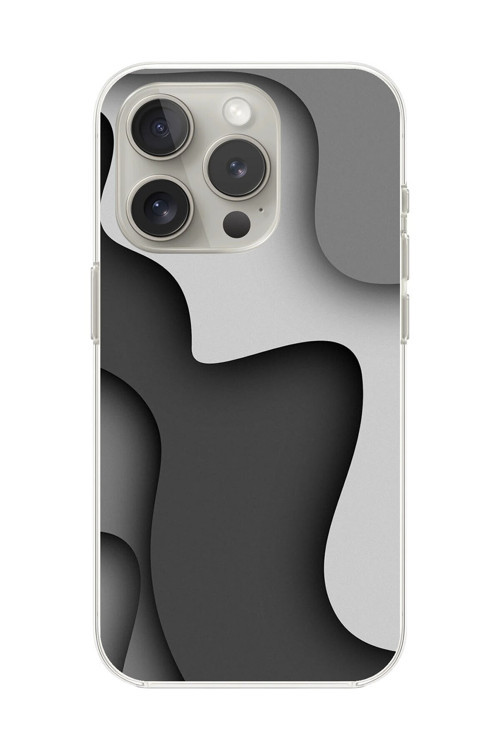 İphone 16 Pro Max Uyumlu Şeffaf Kılıf Şeffaf Wallpaper 2 Tasarımlı