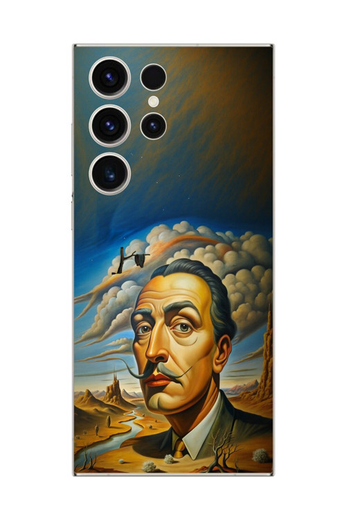 Samsung Galaxy S23 Ultra Uyumlu Şeffaf Kılıf Salvador Dali Tasarımlı