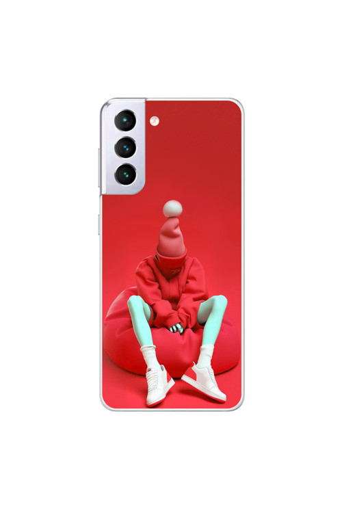 Samsung Galaxy S21Plus Uyumlu Şeffaf Kılıf No Face 7 Tasarımlı
