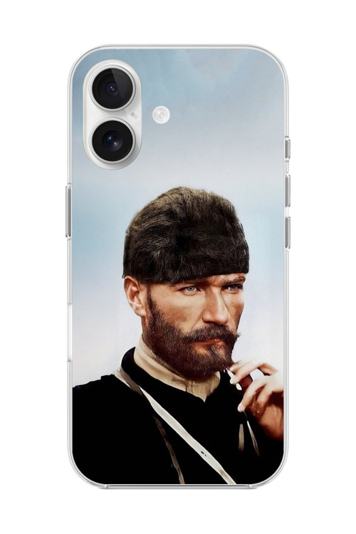 İphone 16 Uyumlu Şeffaf Kılıf Atatürk 2 Tasarımlı