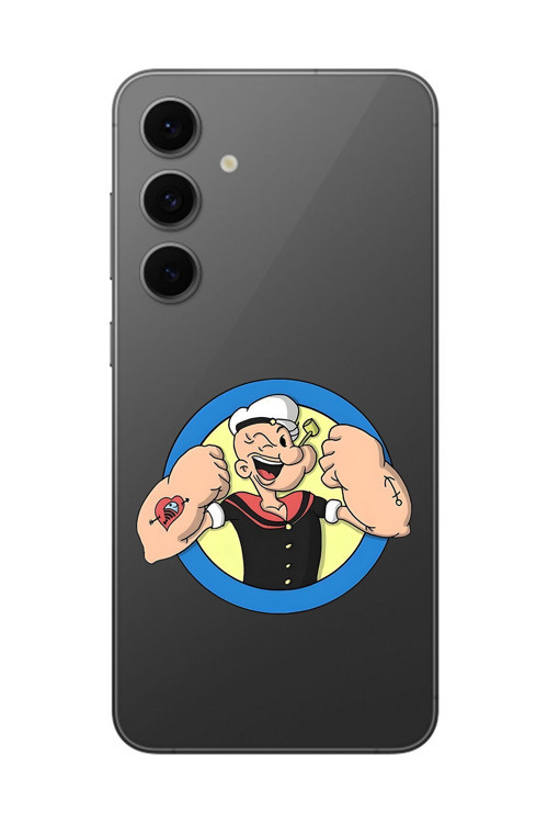 Samsung Galaxy S24 Fe Uyumlu Şeffaf Kılıf Cartoon Popeye 12 Tasarımlı