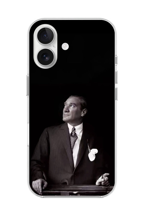 İphone 16 Uyumlu Şeffaf Kılıf Atatürk 3 Tasarımlı