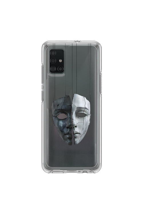 Samsung Galaxy A71 Uyumlu Şeffaf Kılıf Estetik Yüz 8 Tasarımlı
