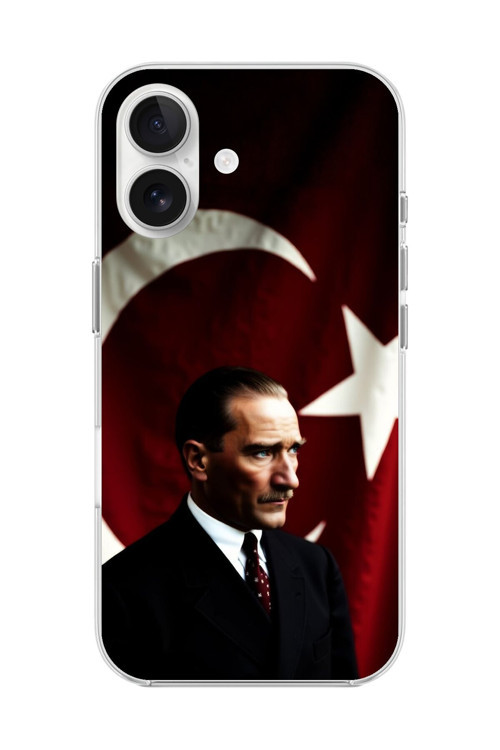 İphone 16 Uyumlu Şeffaf Kılıf Atatürk 4 Tasarımlı