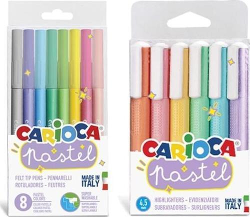 Pastel Renkler Keçeli Kalemler ve İşaretleme Kalemleri 2'li Set