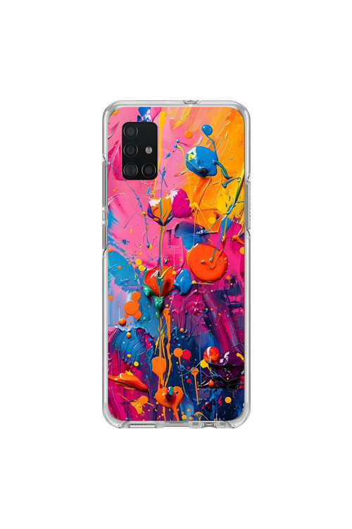 Samsung Galaxy A71 Uyumlu Şeffaf Kılıf Graffiti 3 Tasarımlı