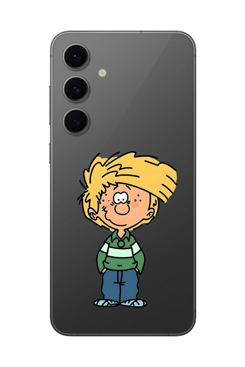 Galaxy S24 Fe Uyumlu Şeffaf Kılıf Cartoon Cedric 2 Tasarımlı