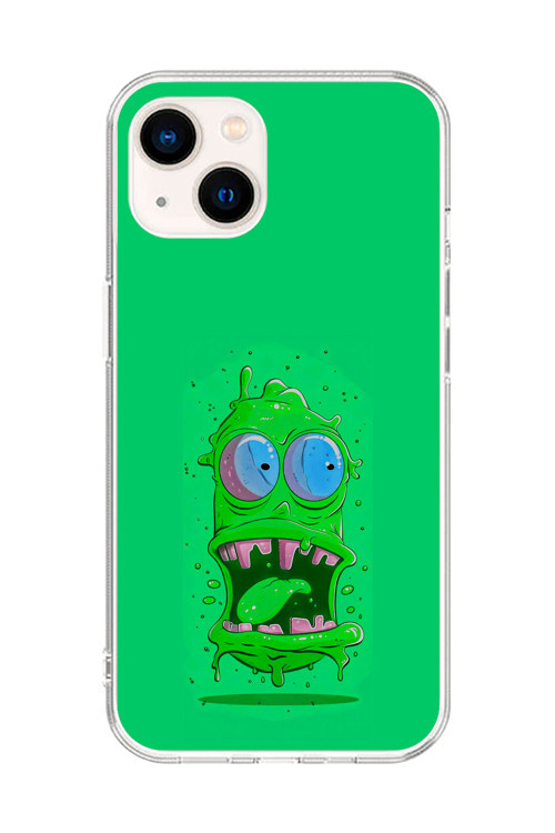 İphone 13 Uyumlu Şeffaf Kılıf Virüs Tasarımlı 3