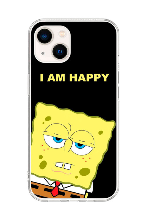 İphone 13 Mini Uyumlu Şeffaf Kılıf Sponge Bob Tasarımlı 1