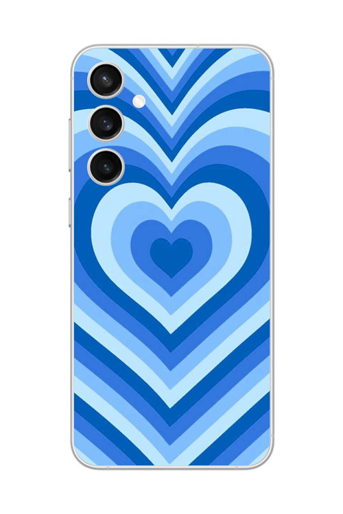 Galaxy S23 Fe Uyumlu Şeffaf Kılıf Kalp 4 Tasarımlı