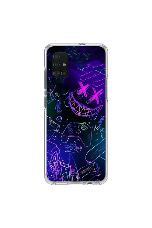 Samsung Galaxy A71 Uyumlu Şeffaf Kılıf Graffiti 4 Tasarımlı