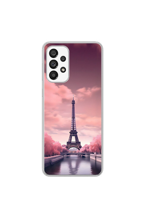 Samsung Galaxy A73 Uyumlu Şeffaf Kılıf Paris 3 Tasarımlı