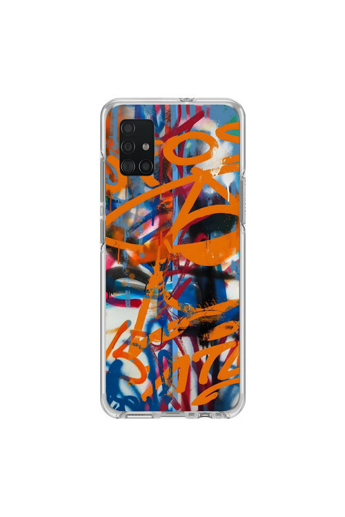 Samsung Galaxy A71 Uyumlu Şeffaf Kılıf Graffiti 2 Tasarımlı