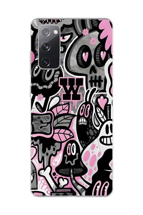 Samsung Galaxy S20 Fe Uyumlu Şeffaf Kılıf Graffiti 10 Tasarımlı