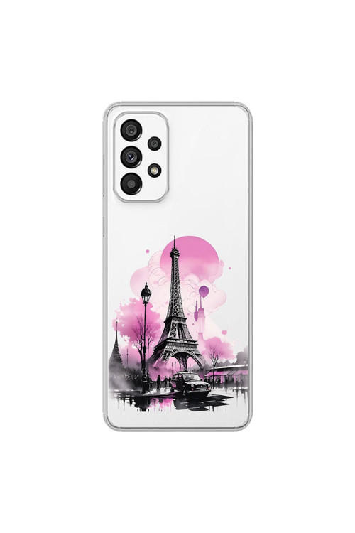 Samsung Galaxy A73 Uyumlu Şeffaf Kılıf Paris 1 Tasarımlı