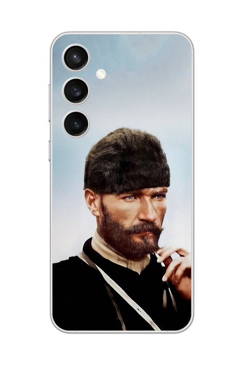 Samsung Galaxy S23+ Uyumlu Şeffaf Kılıf Atatürk 2 Tasarımlı