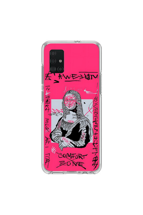 Samsung Galaxy A71 Uyumlu Şeffaf Kılıf Graffiti 1 Tasarımlı