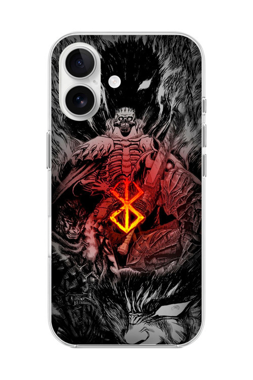 İphone 16 Uyumlu Şeffaf Kılıf Berserk Tasarımlı 2