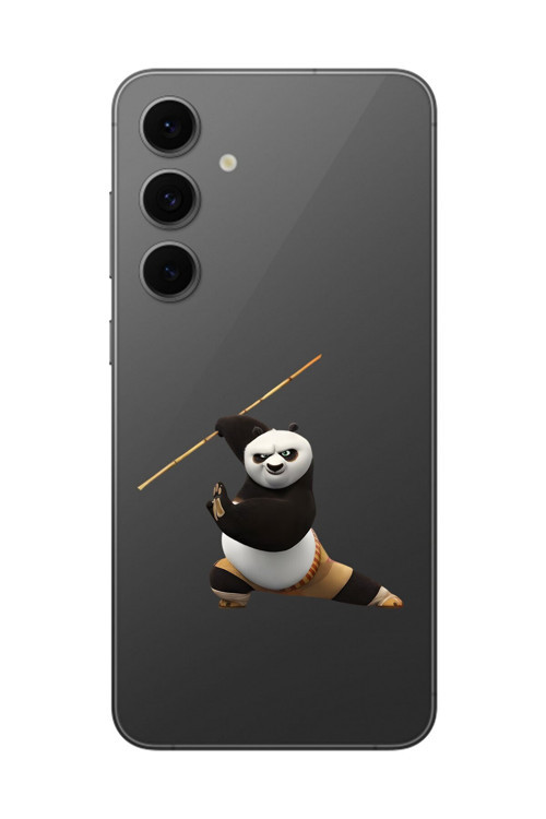 Galaxy S24 Fe Uyumlu Şeffaf Kılıf Cartoon Kung Fu Po 7 Tasarımlı