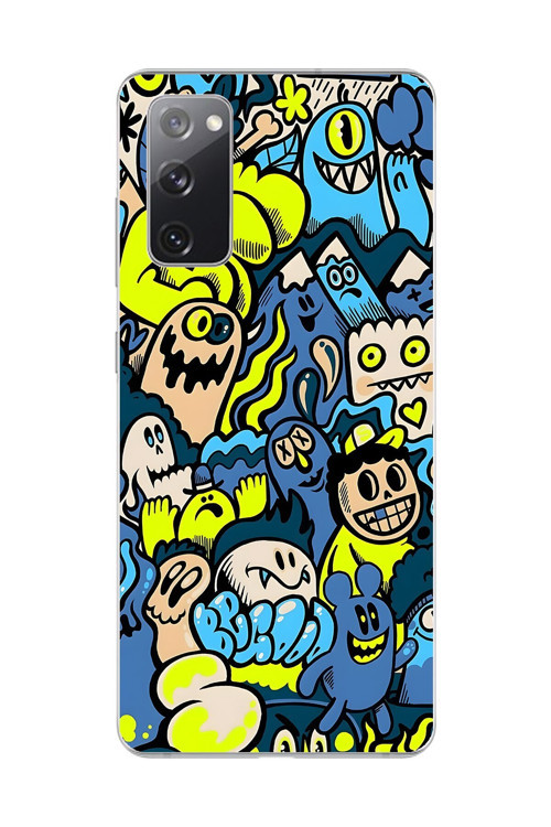 Samsung Galaxy S20 Fe Uyumlu Şeffaf Kılıf Graffiti 11 Tasarımlı