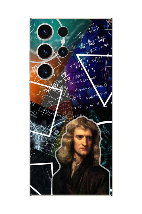 Samsung Galaxy S23 Ultra Uyumlu Şeffaf Kılıf Isaac Newton Tasarımlı