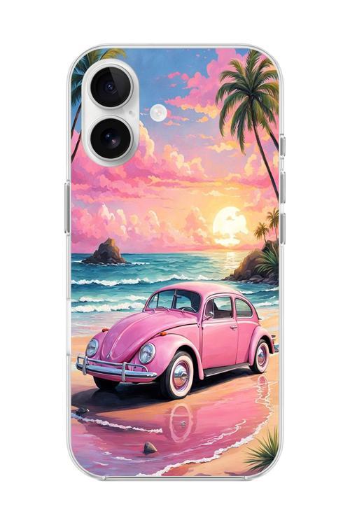 İphone 16 Plus Uyumlu Şeffaf Kılıf Araba Tasarımlı 3