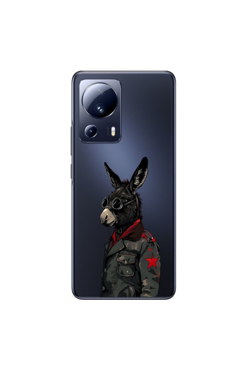 Xiaomi Mi 13 Lite Uyumlu Şeffaf Kılıf Cool Eşek Tasarımlı